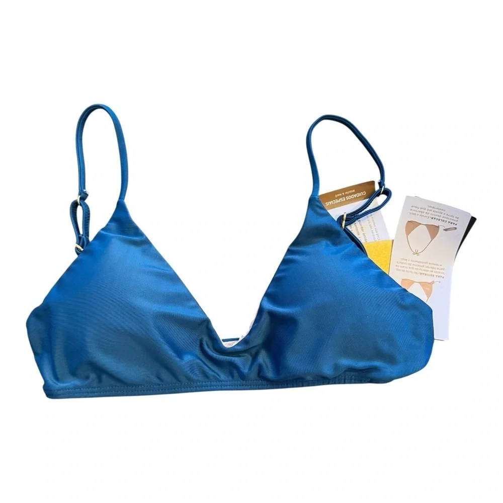 Vix Luli bikini top in blue NWT